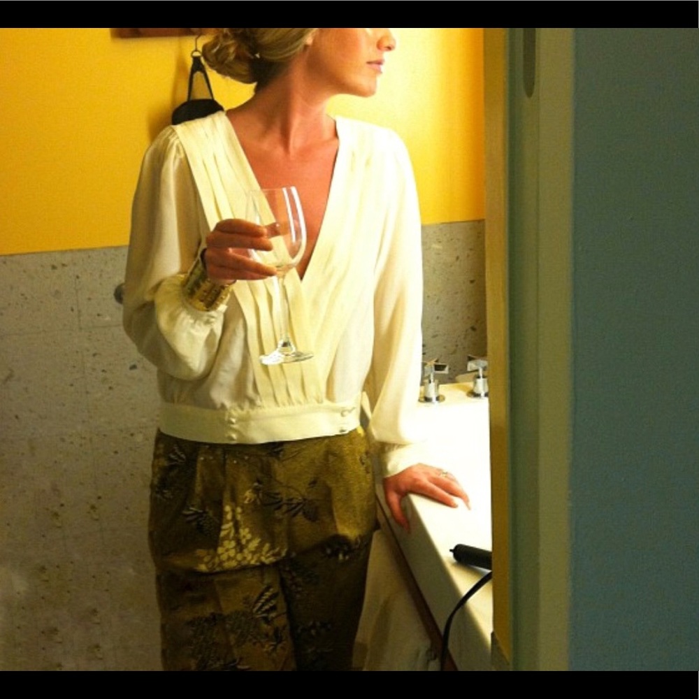 Tucker printed silk pants